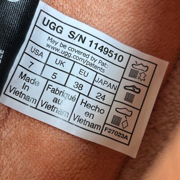 UGG Womens Size 7 Tasman LTA Platform Slip On Comfort Slippers Shoes Peach - Picture 9 of 10